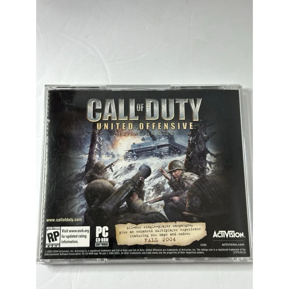Call of Duty 2003 2 Disc Set Activision Infinity Ward Vintage PC + Game Key Code